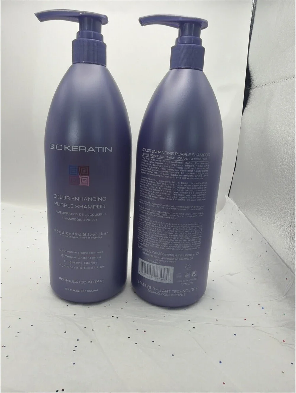 Bio Keratin Color Enhancing Purple Shampoo 33.8 fl. oz. New Blonde Toning 2 Pack